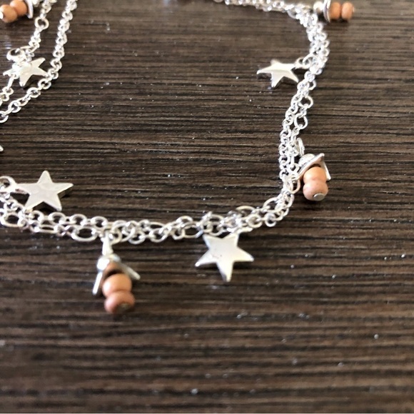 Sliver metal double layer star bracelet/ anklet - Picture 3 of 3